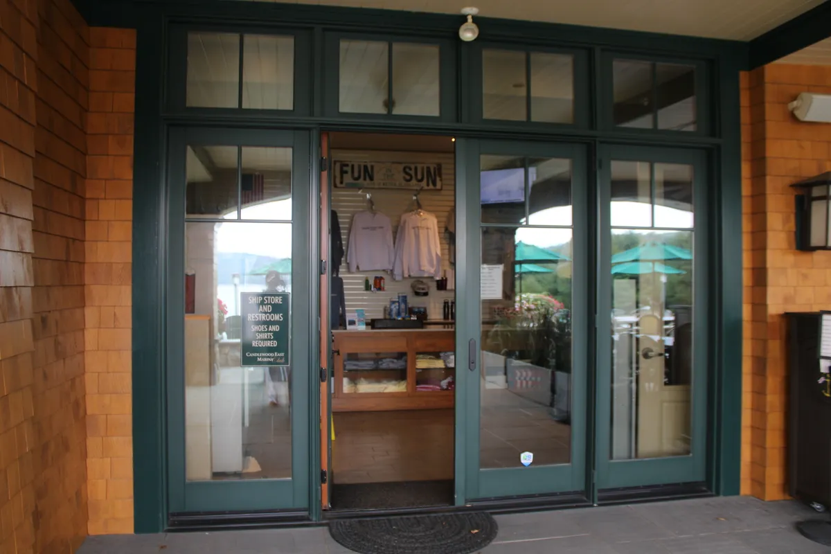 Apparel and boating essentials in the Ship's Store